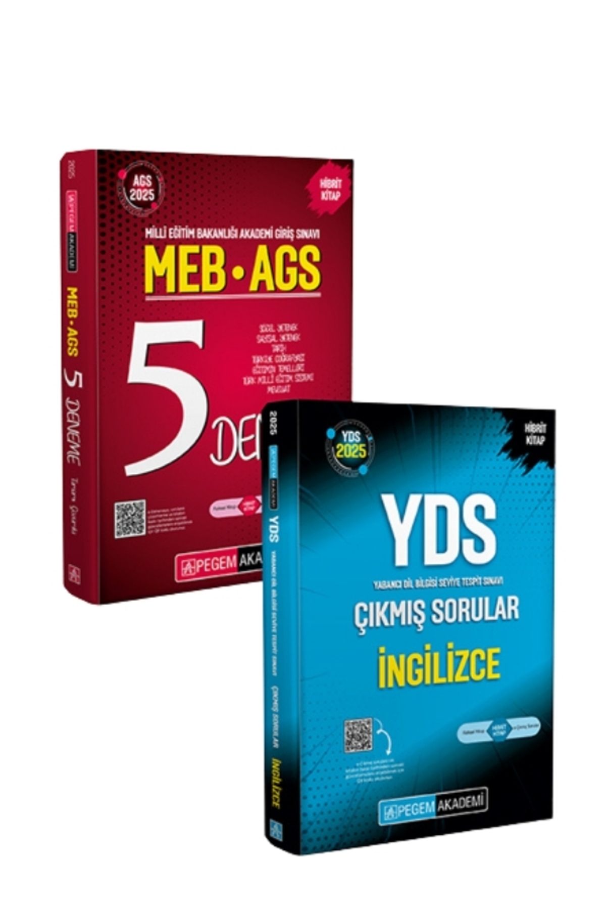 Pegem Akademi Yayıncılık PEGEM 2025 MEB-AGS 5 Deneme + 2025 YDS İngilizce Çıkmış Sorular Seti | Tamamı Çözümlü Kitap