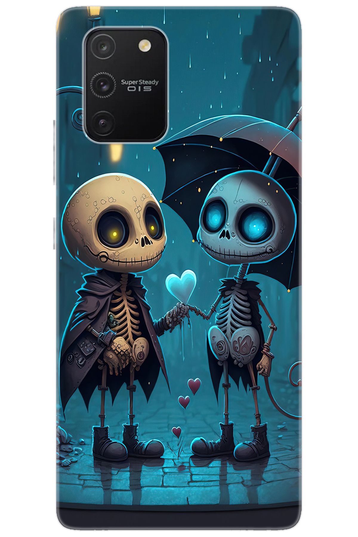 Ceppare Samsung Galaxy S10 Lite (SM-G770F) Uyumlu Kılıf Desenli Silikon Aşık İskeletler STK:733 CP-8aoOTqG