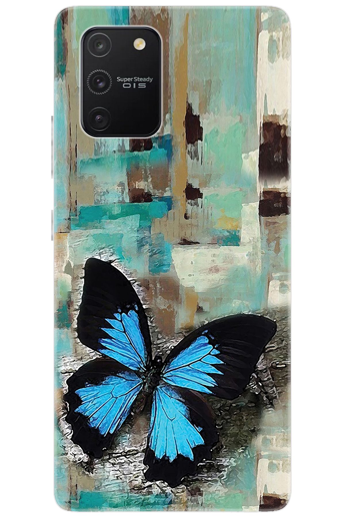 Ceppare Samsung Galaxy S10 Lite (SM-G770F) Uyumlu Kılıf Desen Baskı Silikon Kelebek Resim STK:549 CP-7CzB7OP