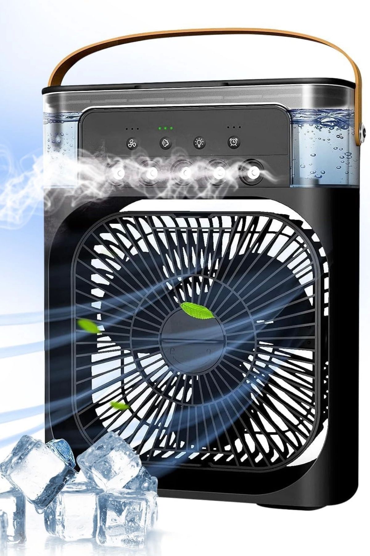 Blackbird Game Center Blic BWFN10 Siyah Buzlu Vantilatör Mini Fan 5 Spreyli Su Püskürtmeli 600 ML Buhar Makinesi Nemlendir