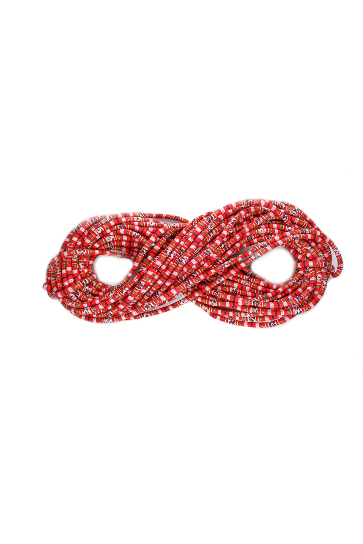 Prestij Boncuk BOHEM TAKI KORDON İPİ KIRMIZI 6 mm 1 metre