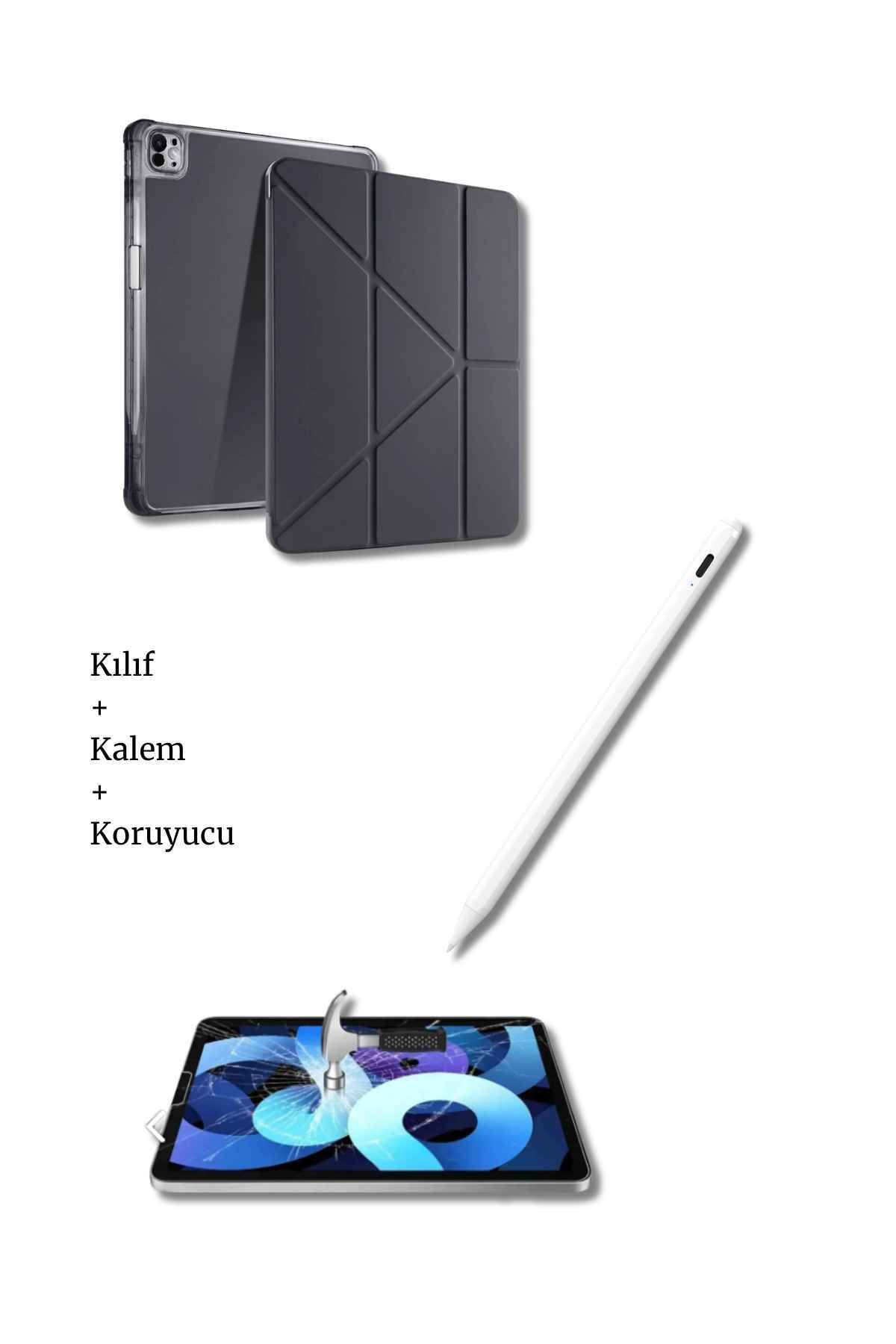 Fuchsia iPad Air 13" M2 M3 A3270 A3271 A2899 A2903 Çip Uyumlu Tablet Kılıfı Tablet Kalemi ve Ekran Koruyucu