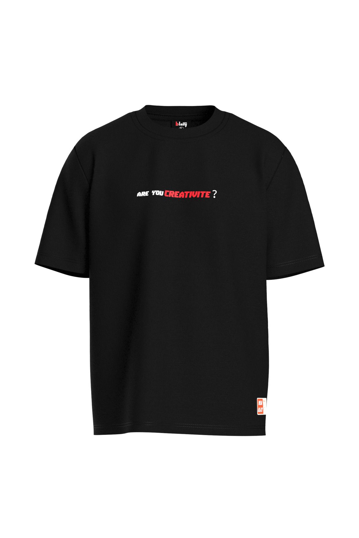 BLAZY CREATIVITY BASKILI OVERSİZE T-SHIRT