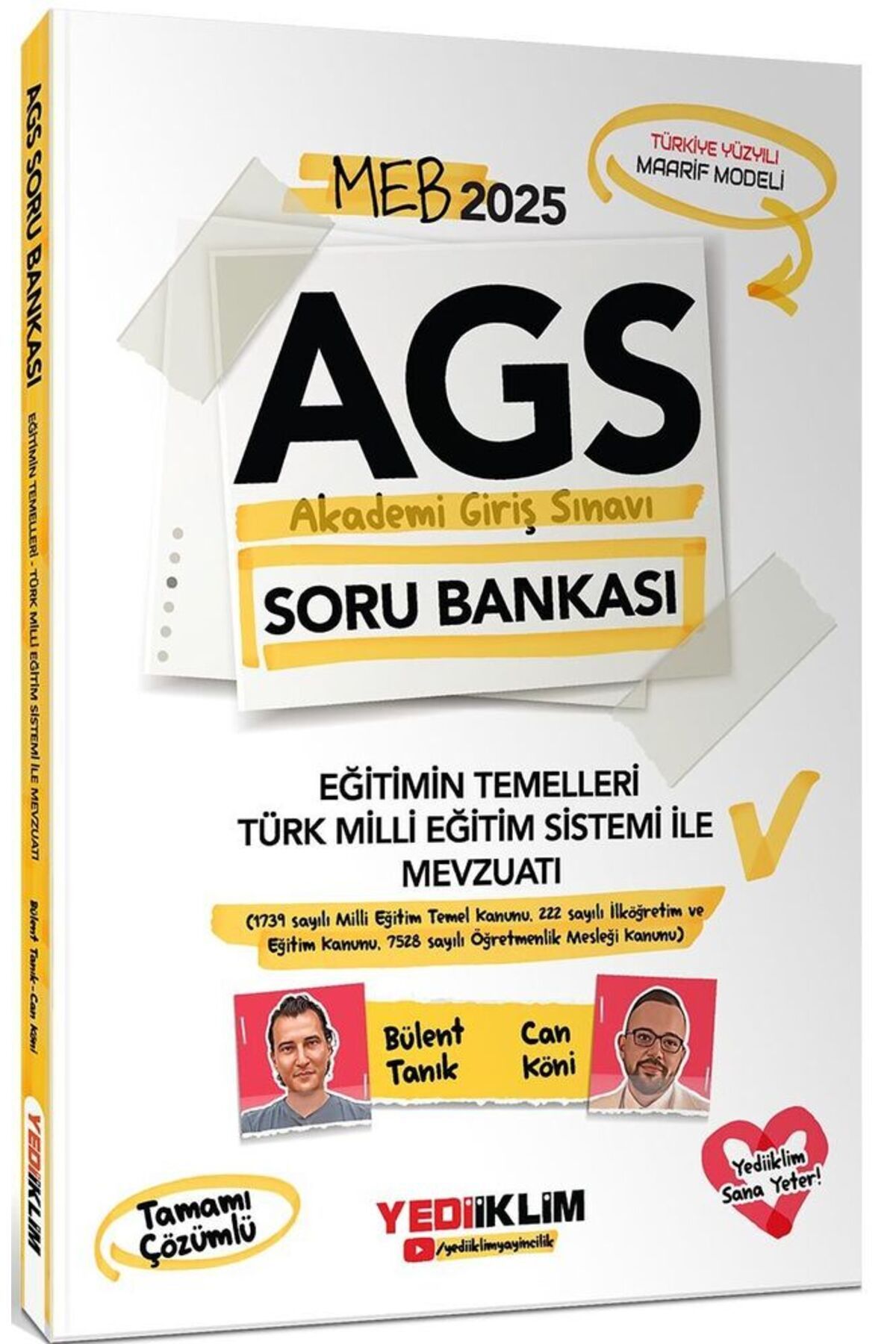 Yediiklim Yayınları Yediiklim 2025 MEB AGS Eğitimin Temelleri Türk Milli Eğitim Sistemi ile Mevzuatı Tamamı Çö