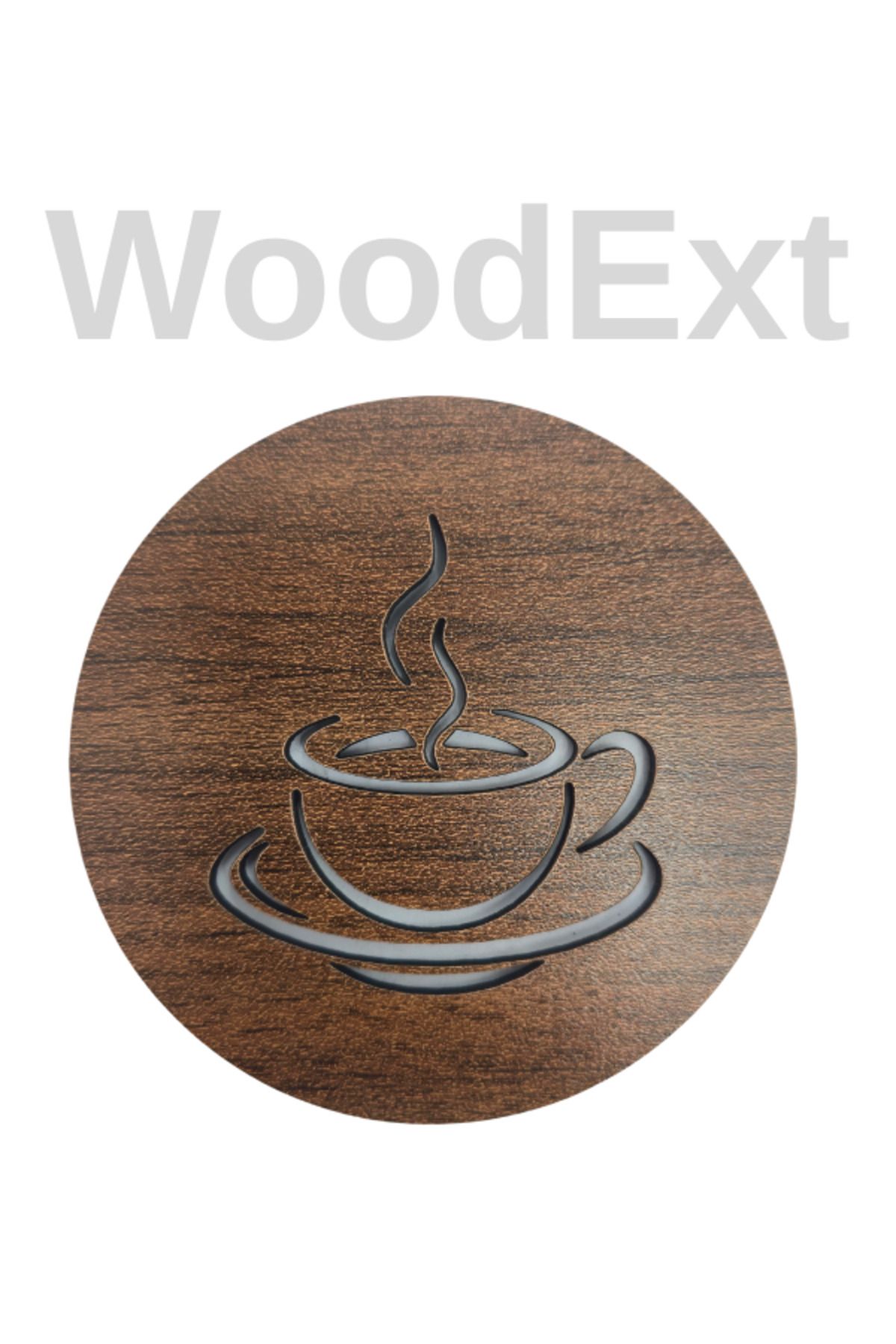 Woodext Ahşap Dekoratif Bardak Altlığı. 10 Cm Çapında. 6'lı Takım.