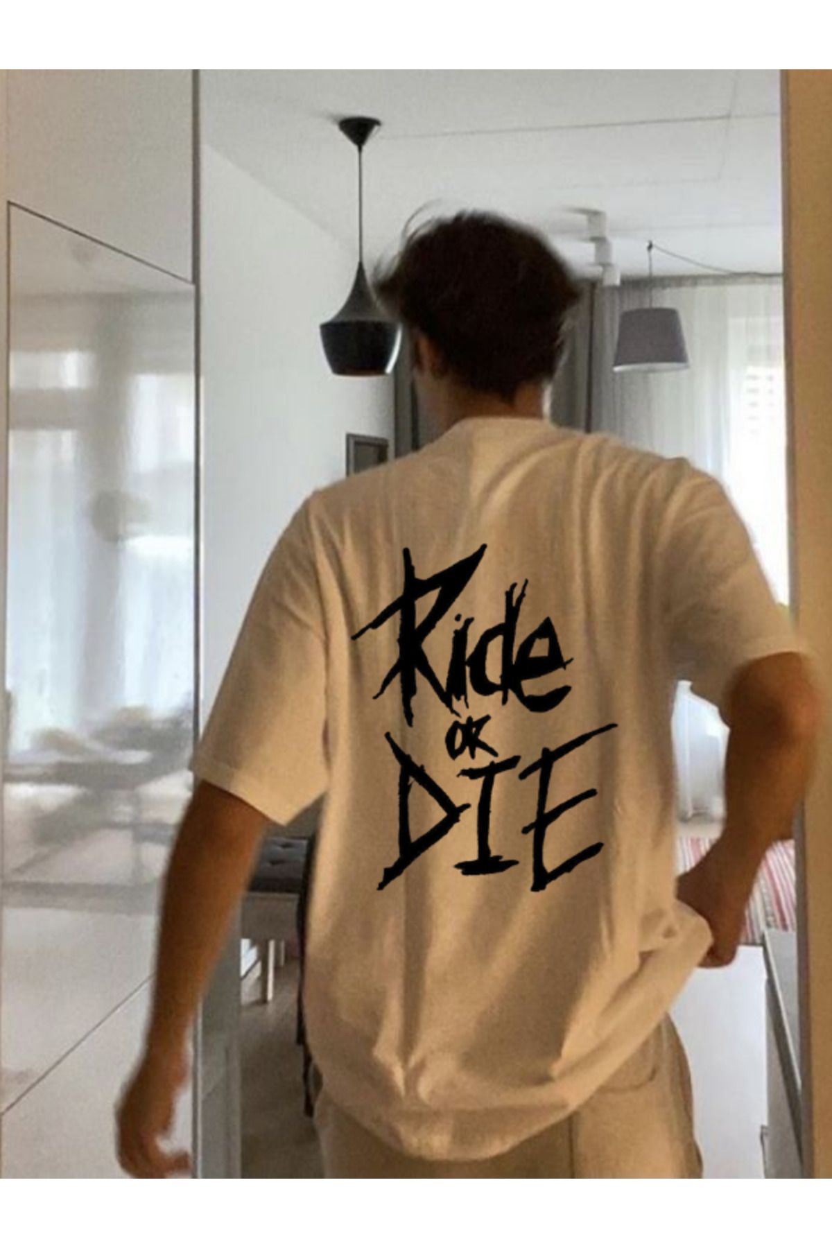 DEEFWEAR DREICH RIDE OR DIE BASKILI BEYAZ TSHIRT