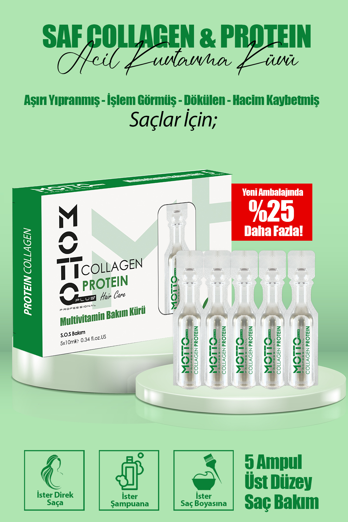 Dökülme Önleyici ve Saç Oluşumunu Destekleyen Şok Bakım Seti (ŞOK BAKIM AMPUL - TUZSUZ ŞAMPUAN ) — 92152x2 — تصویر 4 از 4