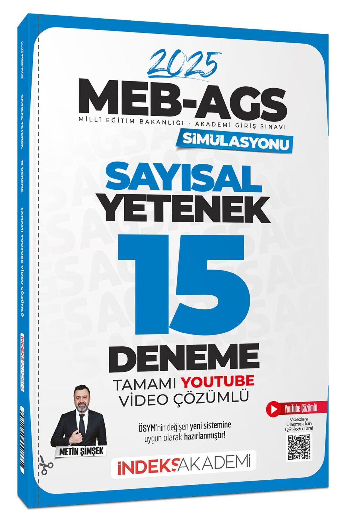 İndeks Akademi İndeks 2025 MEB-AGS Simülasyonu Sayısal Yetenek 15 Deneme Çözümlü - Metin Şimşek İndeks Akad