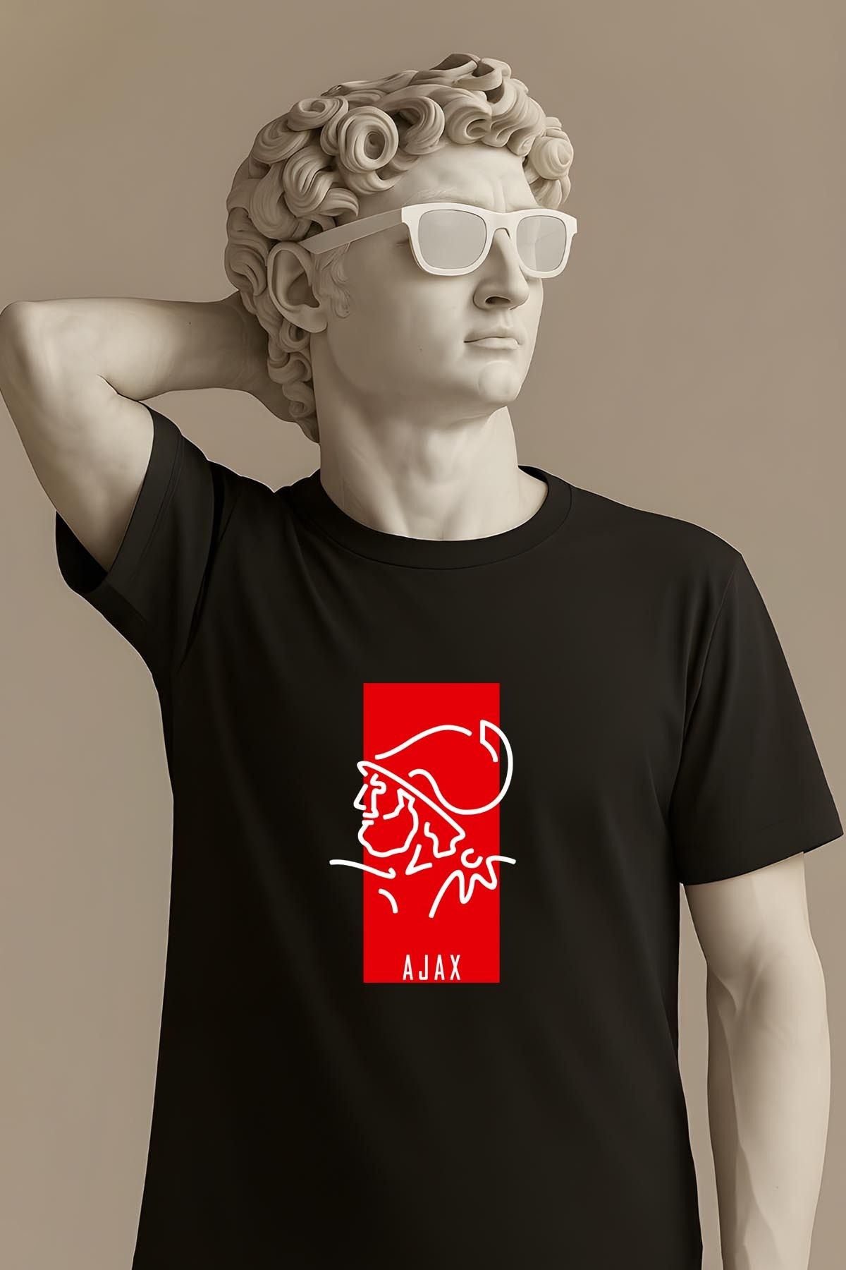 362BASKI Ajax Minimal Tasarım Logo Baskılı Tshirt