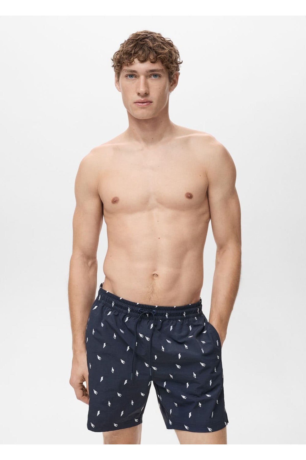 Deniz kabuğu desenli mayo