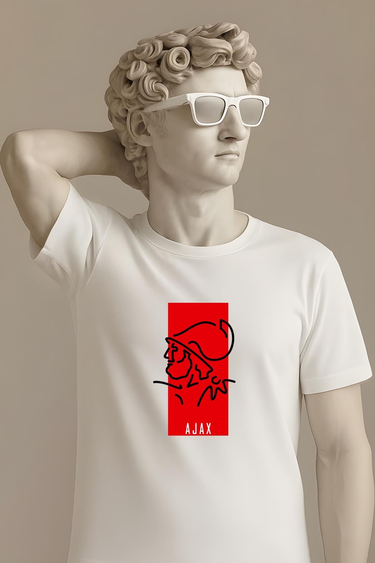 362BASKI Ajax Minimal Tasarım Logo Baskılı Tshirt