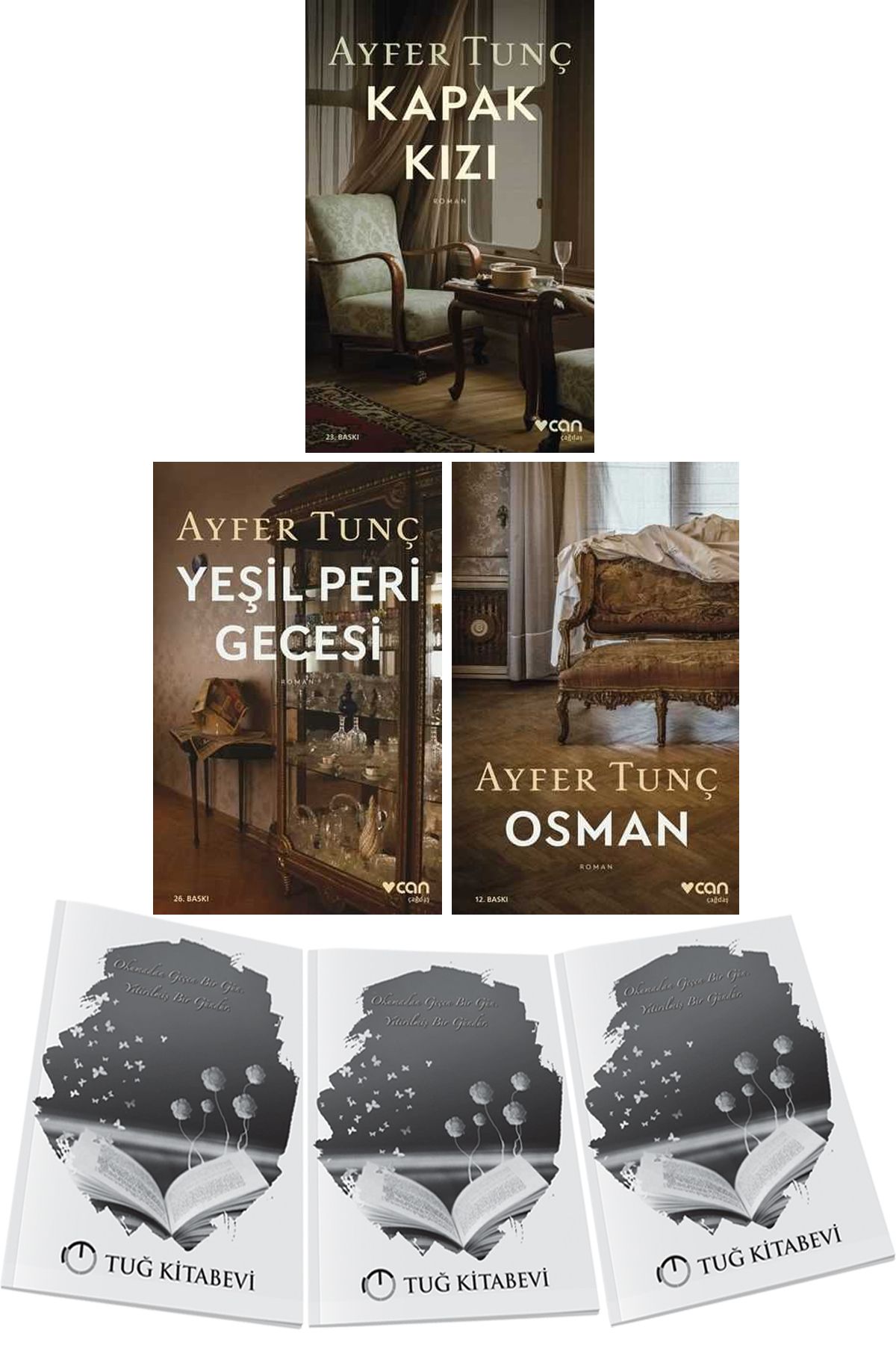 Can Yayınları Kapak Kızı - Osman - Yeşil Peri Gecesi 3lü Set Ayfer Tunç + Hediyeli