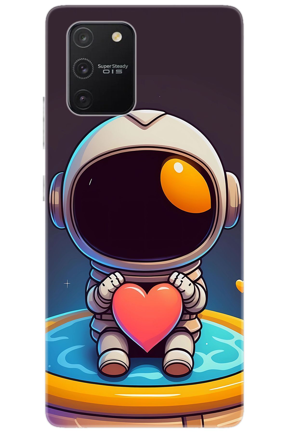 Ceppare Samsung Galaxy S10 Lite (SM-G770F) Uyumlu Kılıf Desenli Silikon Sevimli Astronot STK:659 CP-zXlsYYy