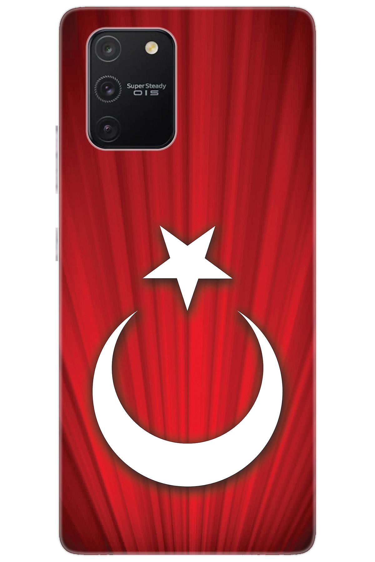 Ceppare Samsung Galaxy S10 Lite (SM-G770F) Uyumlu Kılıf Silikon Türk Bayrağı Tasarım STK:382 CP-t6ksBwa