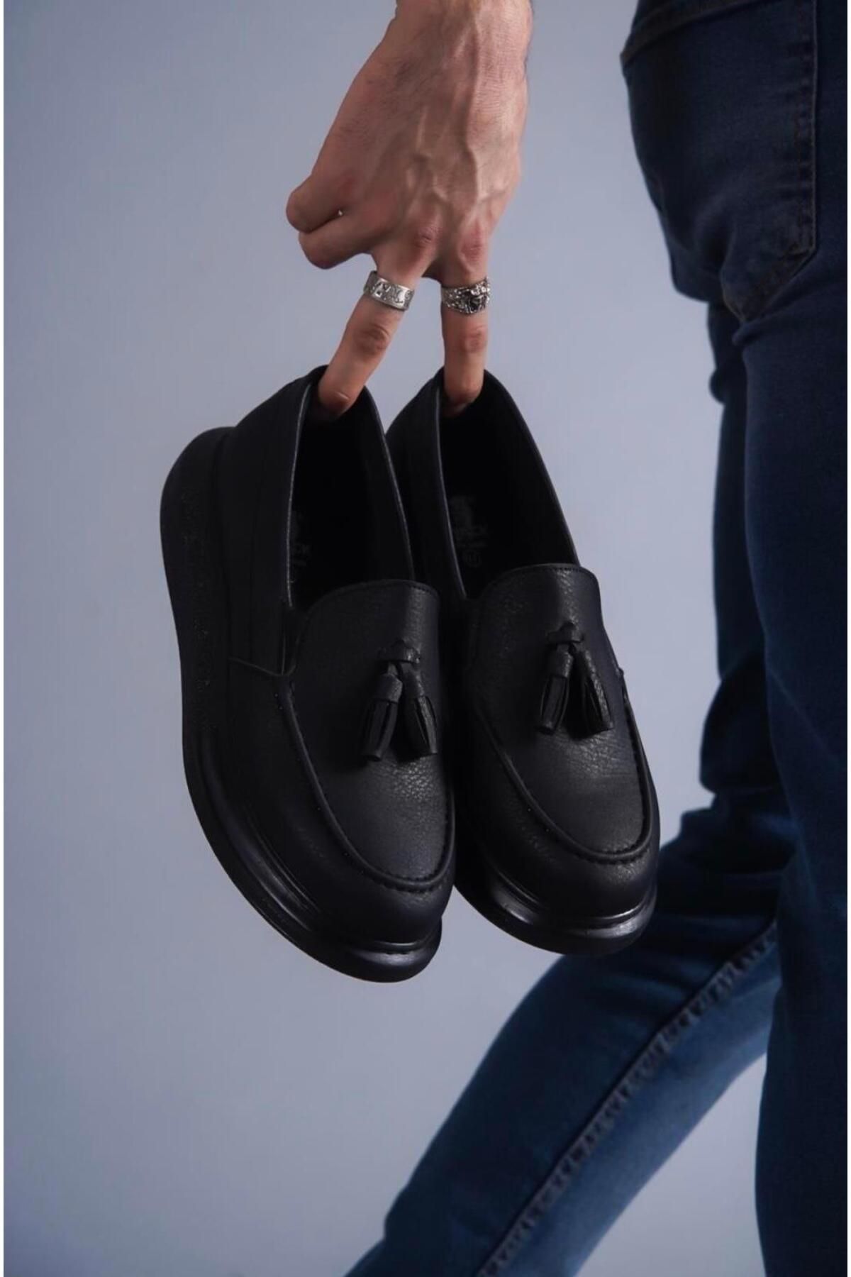 Byshoes Knack Günlük Spor Klasik Ayakkabı 818 Siyah (Siyah Taban)