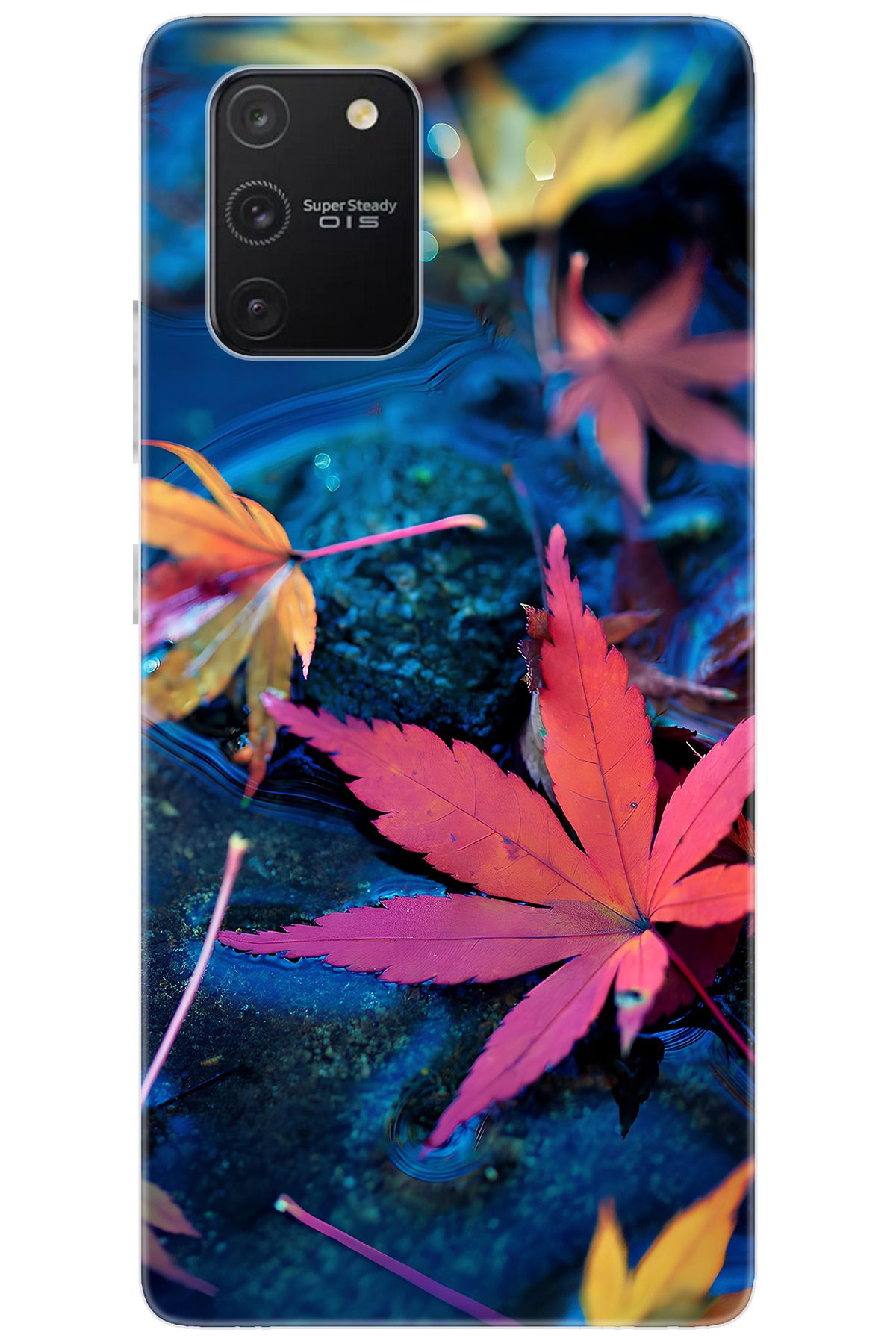 Ceppare Samsung Galaxy S10 Lite (SM-G770F) Uyumlu Kılıf Desen Baskılı Silikon Yapraklar STK:702 CP-Lvubuk7