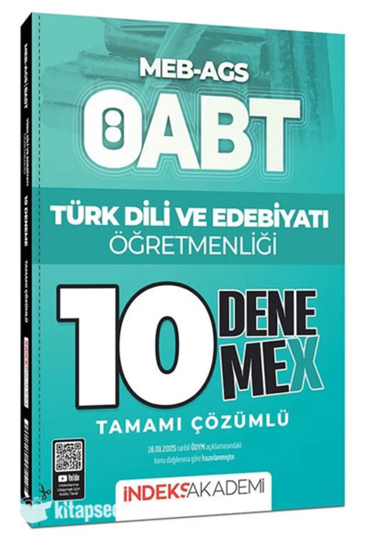 İndeks Akademi İndeks ÖABT MEB-AGS Türk Dili ve Edebiyatı Öğretmenliği 10 DenemeX Çözümlü İndeks Ya