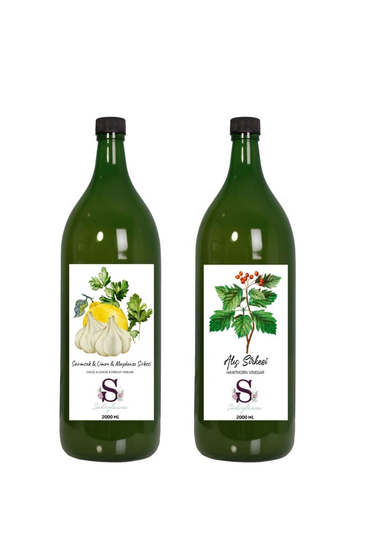Süheylaana Doğal Sarımsak & Limon & Maydanoz Sirkesi 2000 Ml - Doğal Alıç Sirkesi 2000 Ml