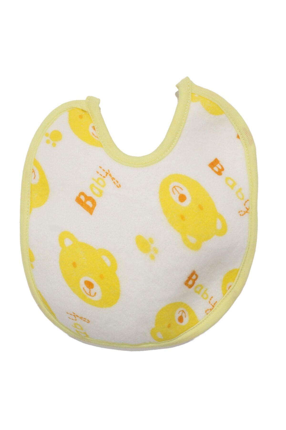 bebegen Unisex Sarı Baby Ayı Desenli Havlu Su Geçirmez Önlük