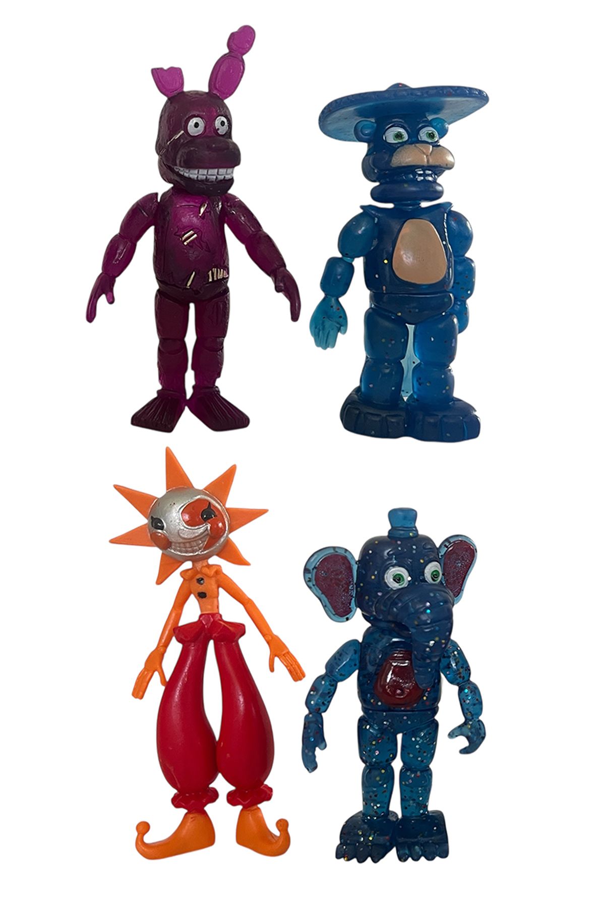 UDATOYS Five Night At Freddys Renkli Freddy Karakter Seti 4'Lü 11 Cm