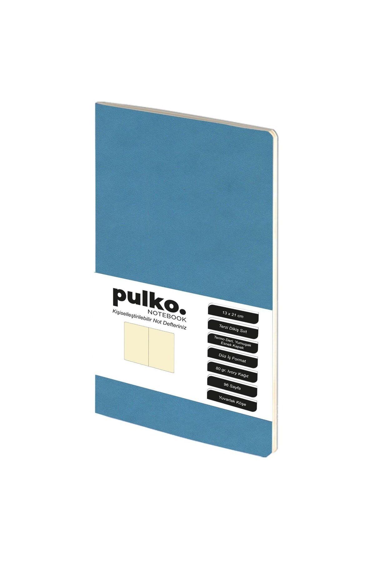 Pulko Terzi Dikiş 13x21 cm Çizgisiz Defter Deniz Mavisi