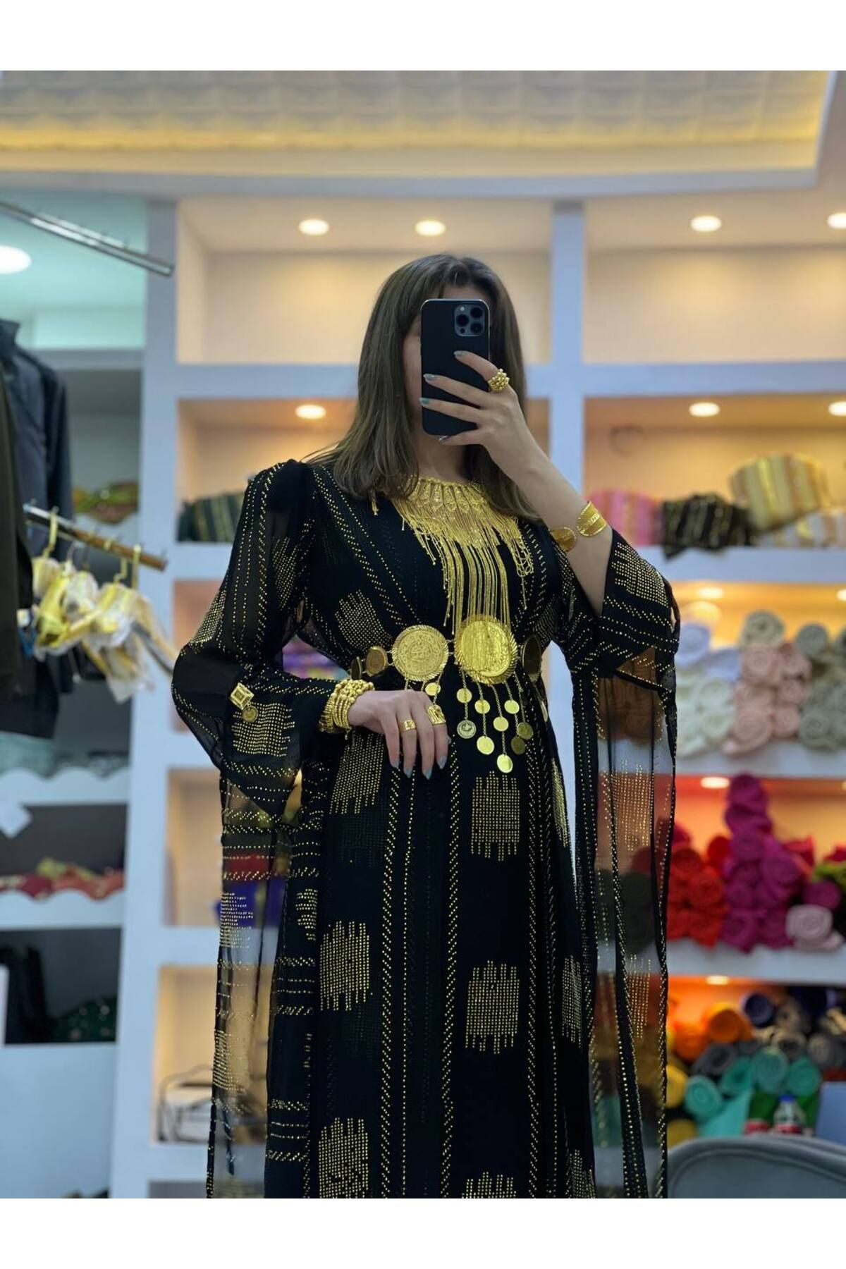 SOLİN YÖRESEL Kadın Yöresel Düğünlük Kaftan Abiye Elbise(Görseldeki Aksesuarlar Dahil Değildir)