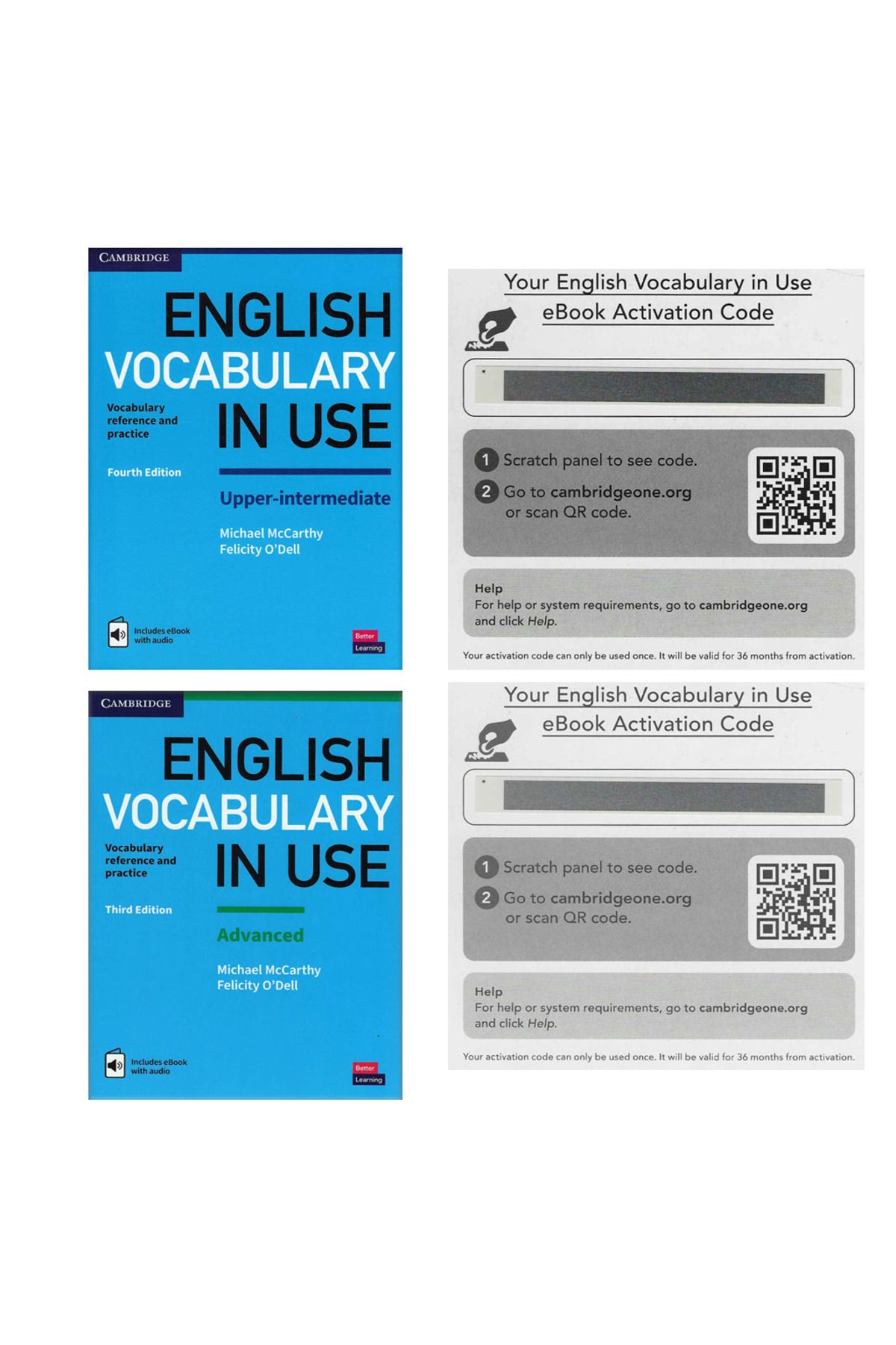 Cambridge University Press English Vocabulary in Use Upper Inter ve Advanced with answers and eBook ONLİNE KODLUDUR