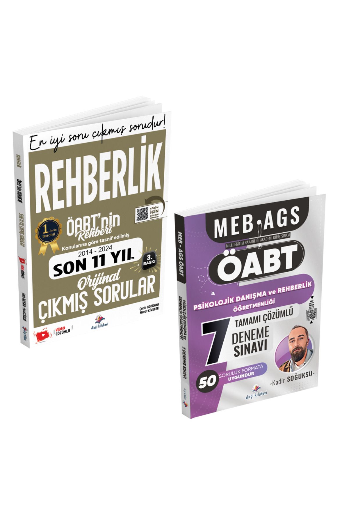 Dizgi Kitap 2025 Meb Ags ÖABT Rehberlik Son 11 Yıl Orijinal Video Çözümlü Çıkmış Sorular ve 7 Deneme Sınavı Seti