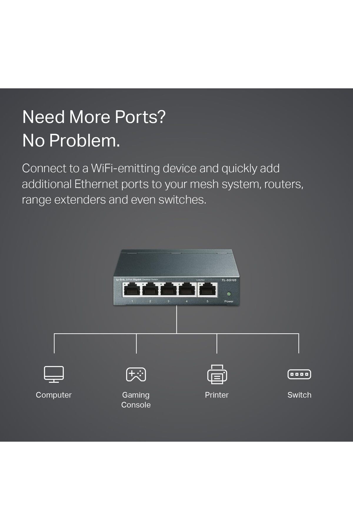TP-LINK-TL-SG105 5-Port Gigabit Steel Desktop Switch 7