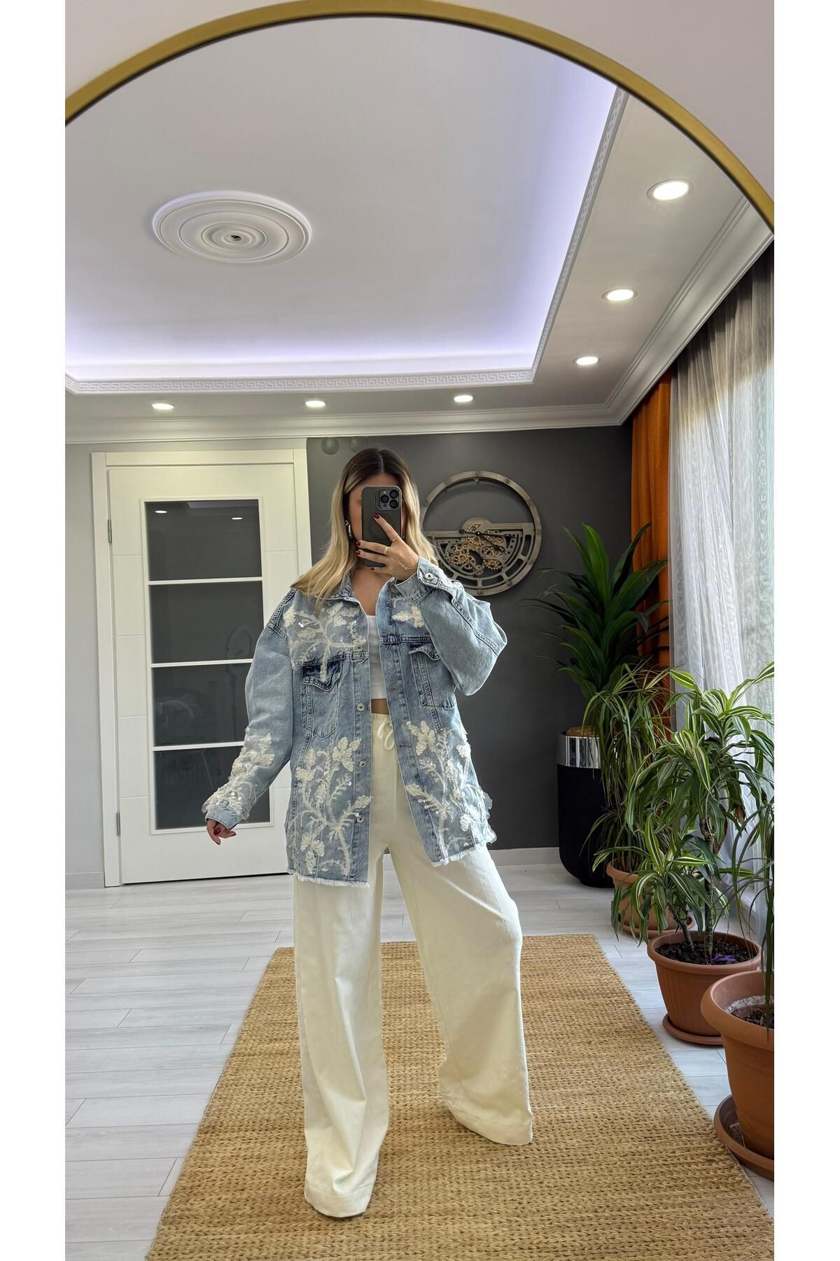 SEVİNÇ GÜNGÖR palazzo pantalon Ekru
