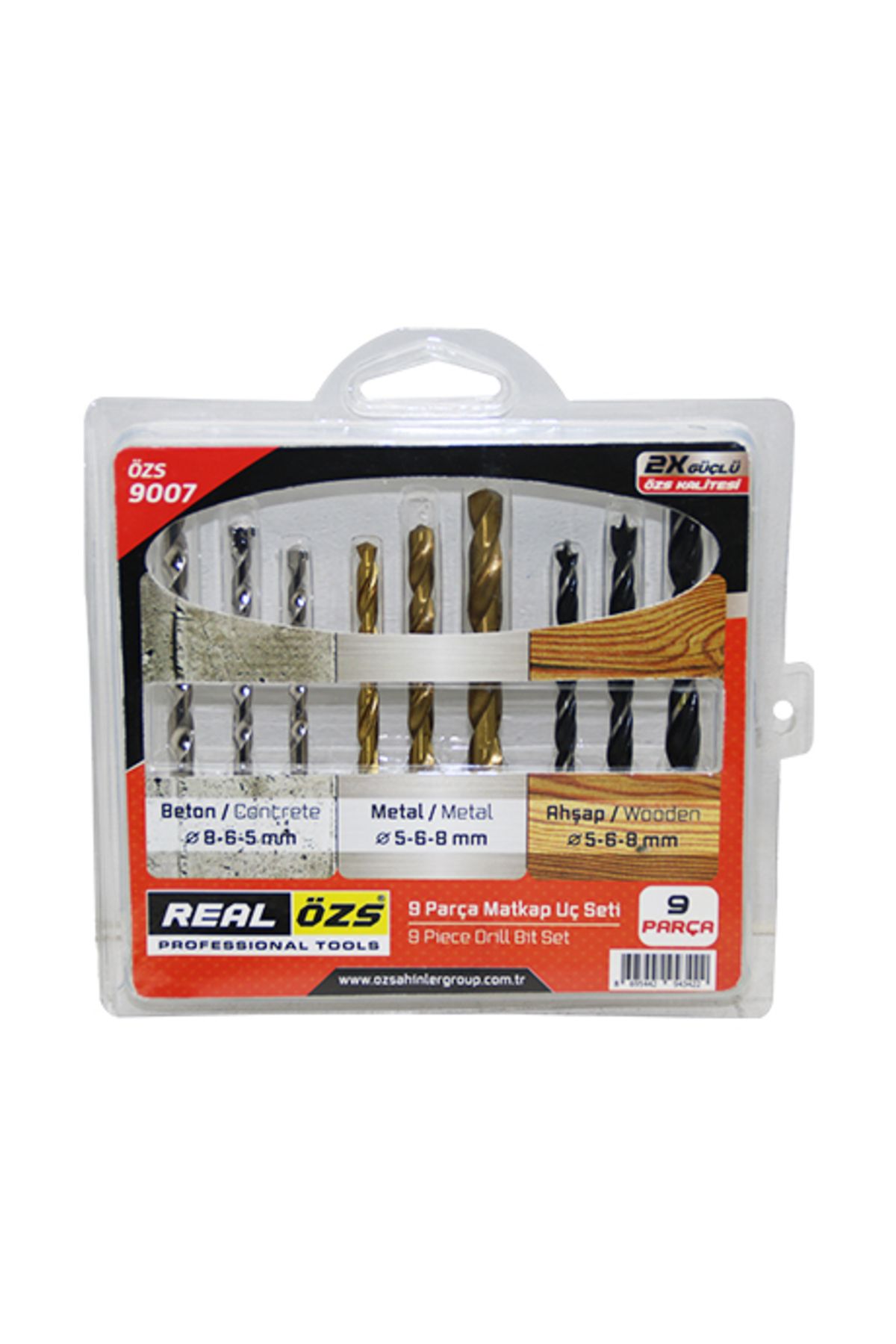 Modafiks 9 PARÇA MATKAP UCU SETİ BETON - METAL - AHŞAP - 5-6-8MM (4767)
