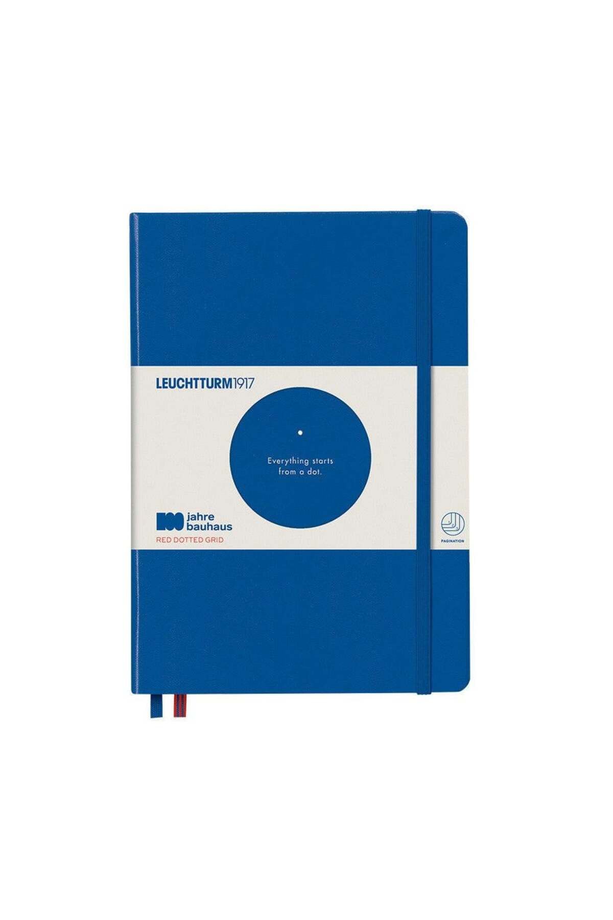 Leuchtturm1917 Bauhaus Serisi Not Defteri, Orta Boy (A5), Sert Kapak, 251 Sayfa Kırmızı Noktalı Deft