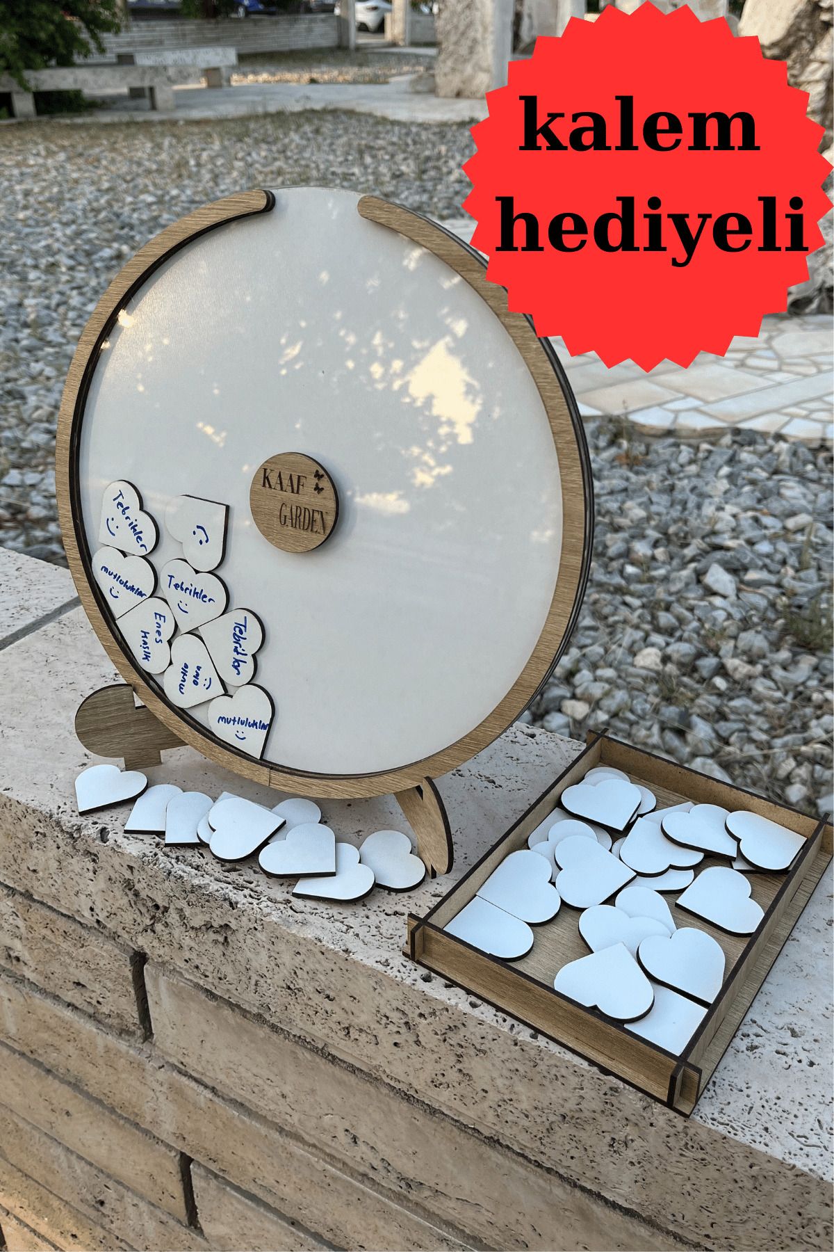 LERİS DESİGN Düğün & Nişan Eğlenceli Misafir Anı Kutusu 30 Cm(KALEM HEDİYELİ)
