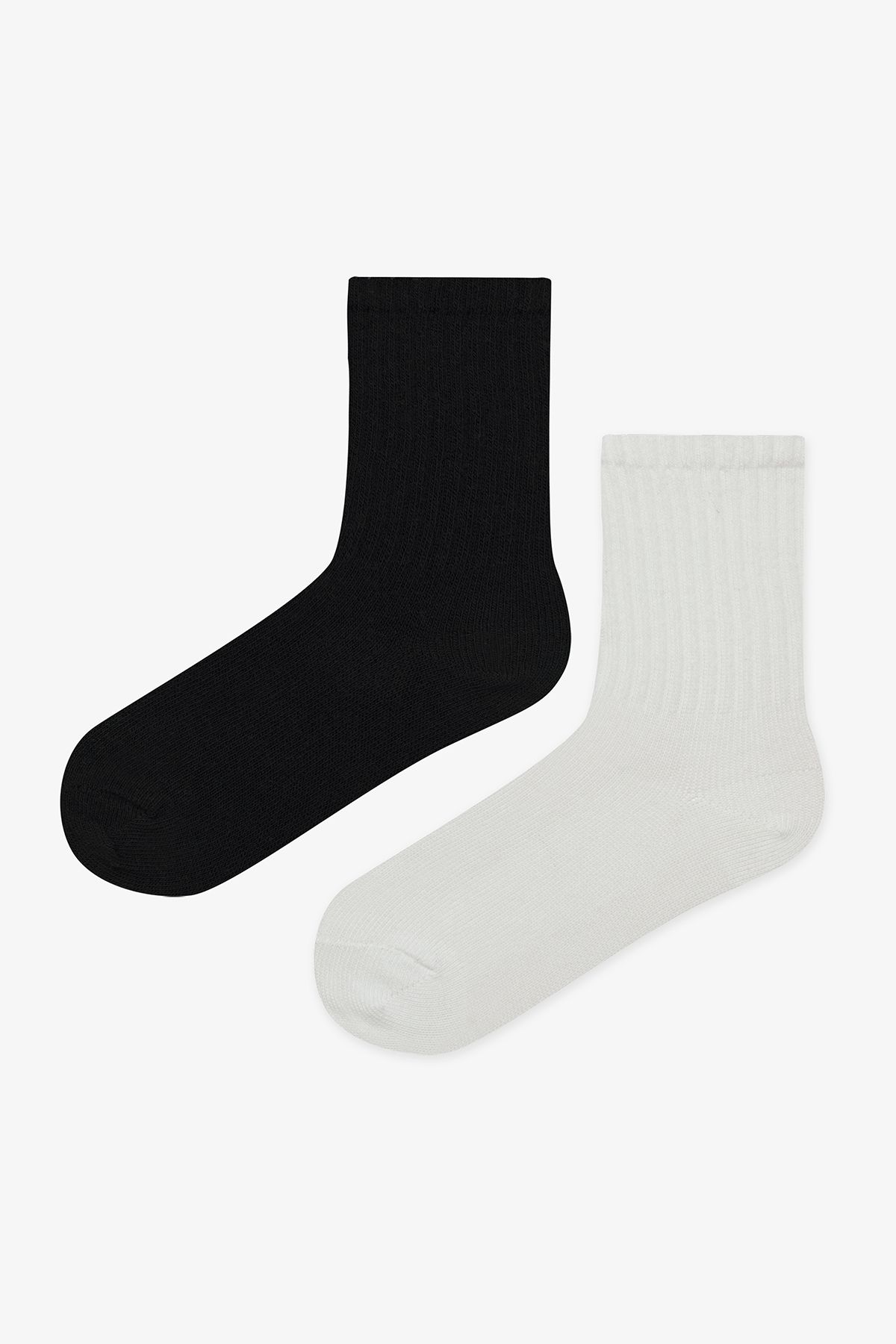 Penti Unisex Czarno-białe 2-częściowe Skarpetki Tenisowe Kobieta - 38-40