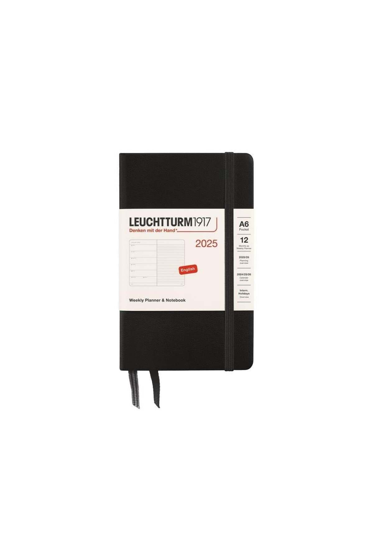 Leuchtturm1917 2025 Haftalık Planlayıcı Ve Not Defteri, Cep Boy (A6), 144 Sayfa, Ingilizce, Çizgili,