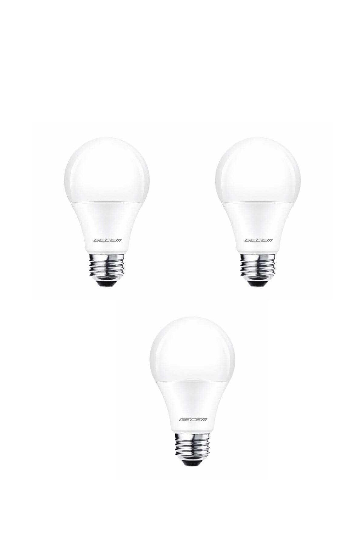 Huzur Elektrik 3 Adet Gecem 9W Led Ampul E27 Duy 3000K - Günışığı