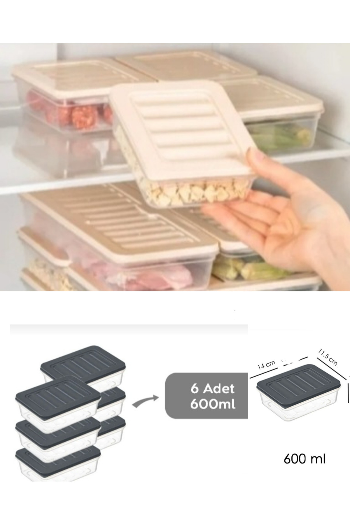 VZN-Refrigerator Organizer Set Fridge Organizer Storage Container Diffuse Compatible Storage Container 1