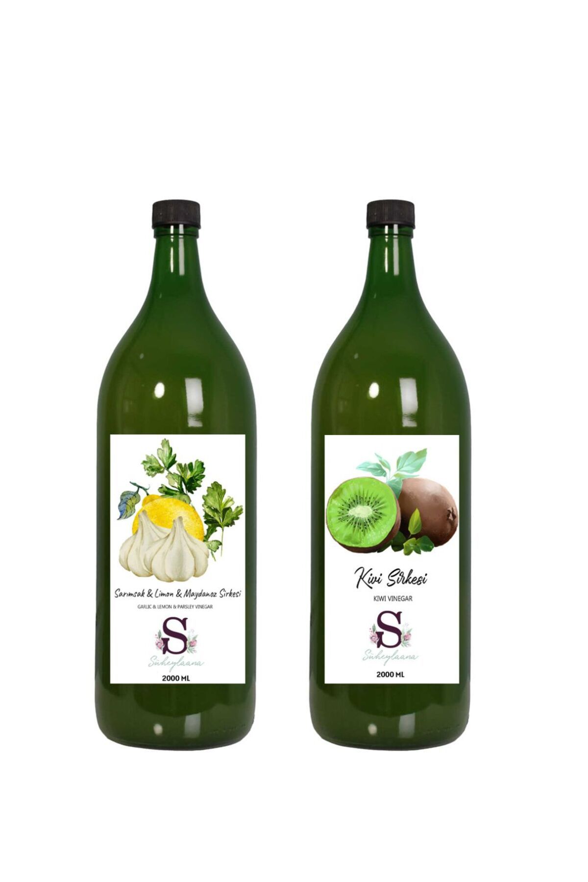 Süheylaana Doğal Sarımsak & Limon & Maydanoz Sirkesi 2000 Ml - Doğal Kivi Sirkesi 2000 Ml