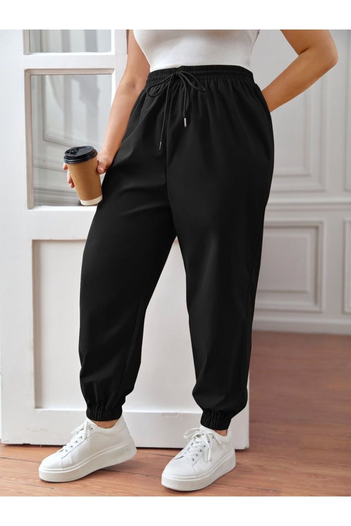 UYN SPORT Pamuk Polyester Siyah Unisex Eşofman Altı