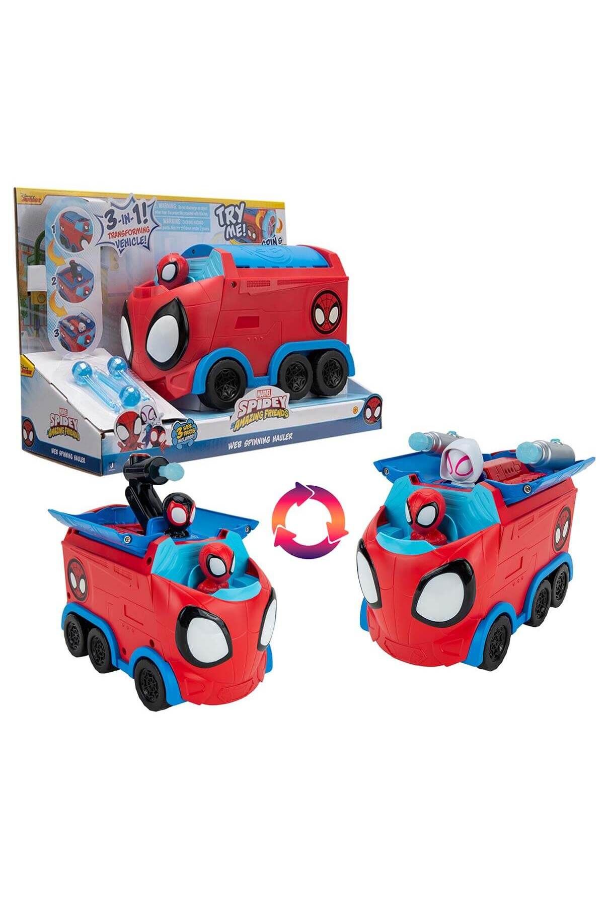SECTOYS Spidey Delüks Dönüşen Tanker 3in1 Spidey Delüks Dönüşen Tanker İçinden Spidey Figürler ÇIKAR