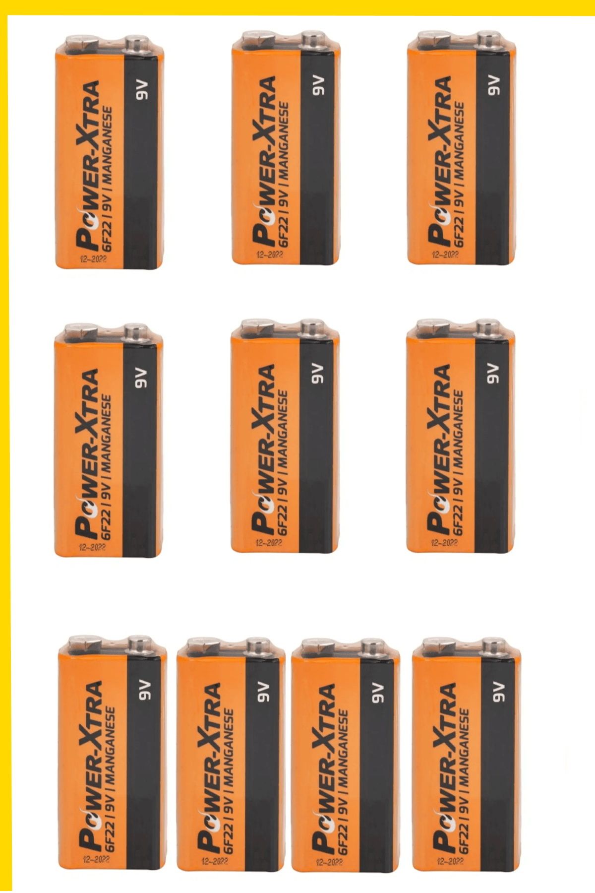 Ponemio 9 Volt Büyük Boy Pil Taze Piller 10 Adet