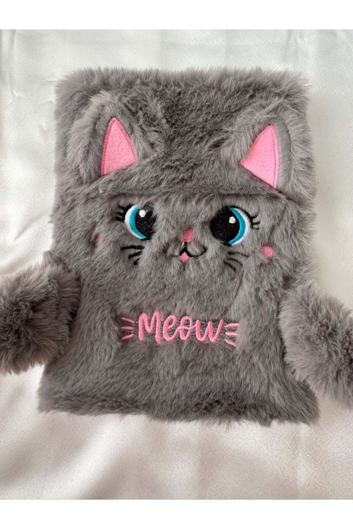 PARLAK EVREN-Plush Notebook with Cat Visual 1