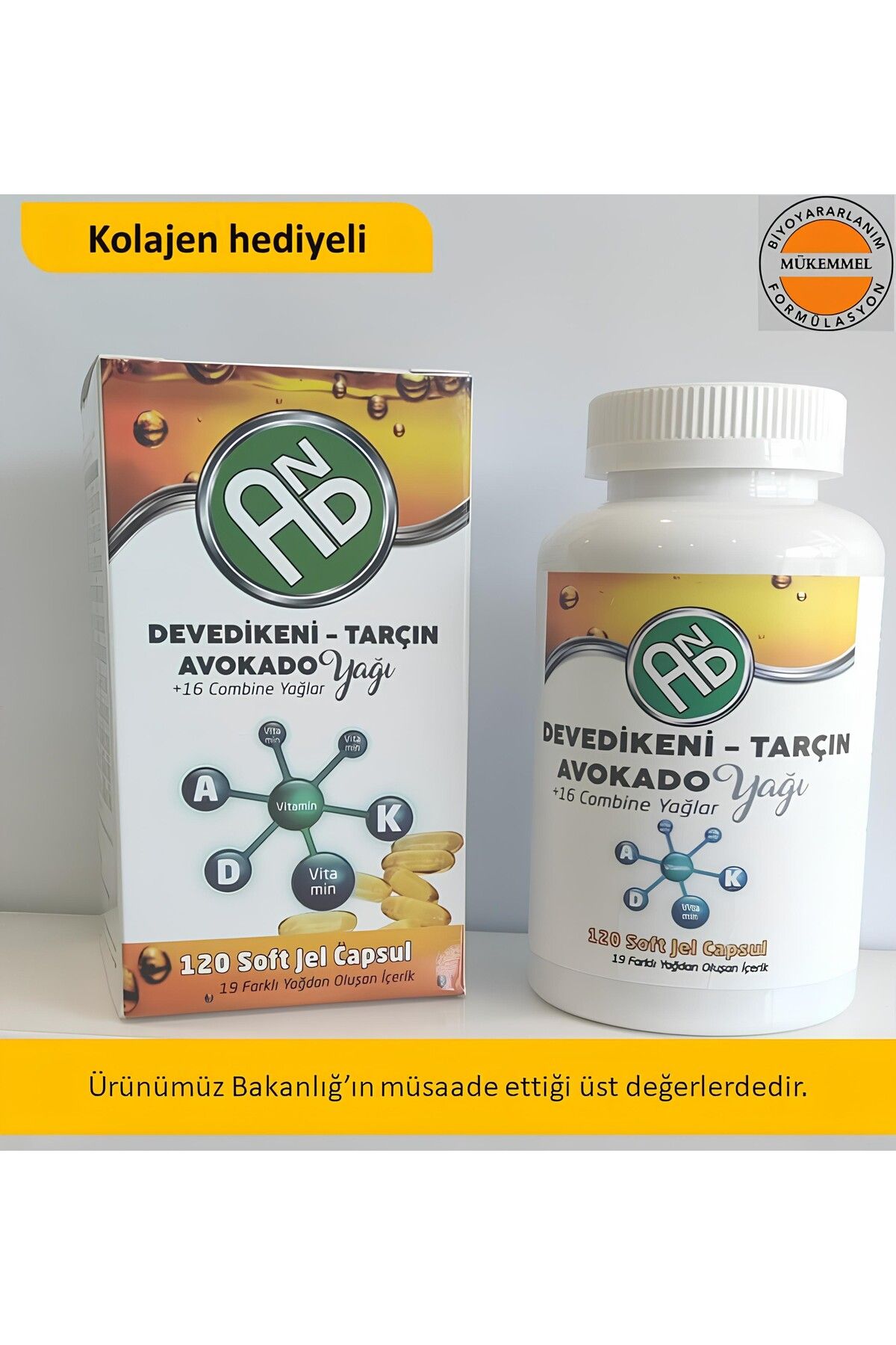 AND Kapsülü: Devedikeni-tarçın-avakado-kekik-hardal-akgünlük-karanfil Yağı (A,D,K VİTAMİNİ)