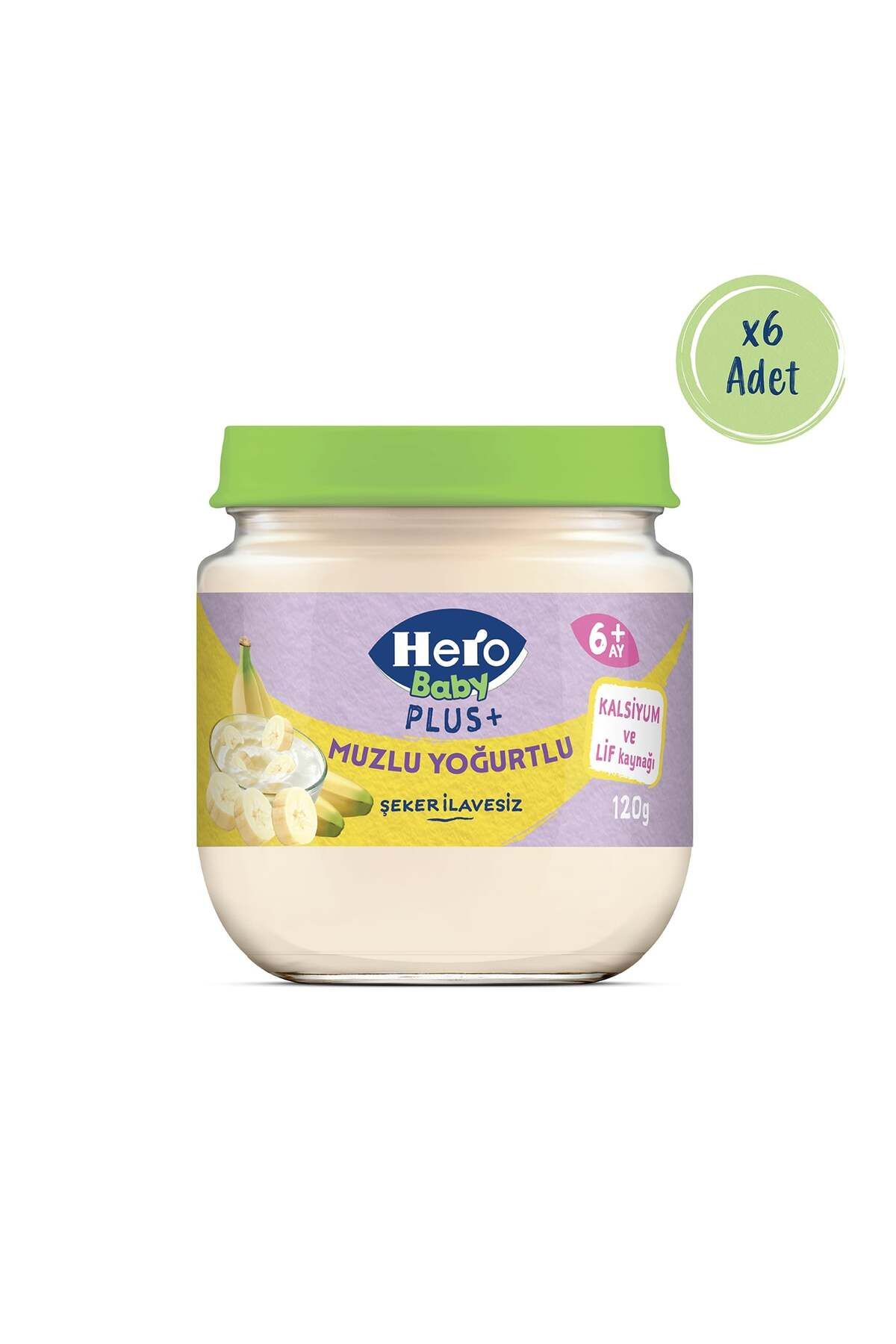 Hero Baby Plus Muzlu Yoğurtlu Kavanoz Mama 120g x6