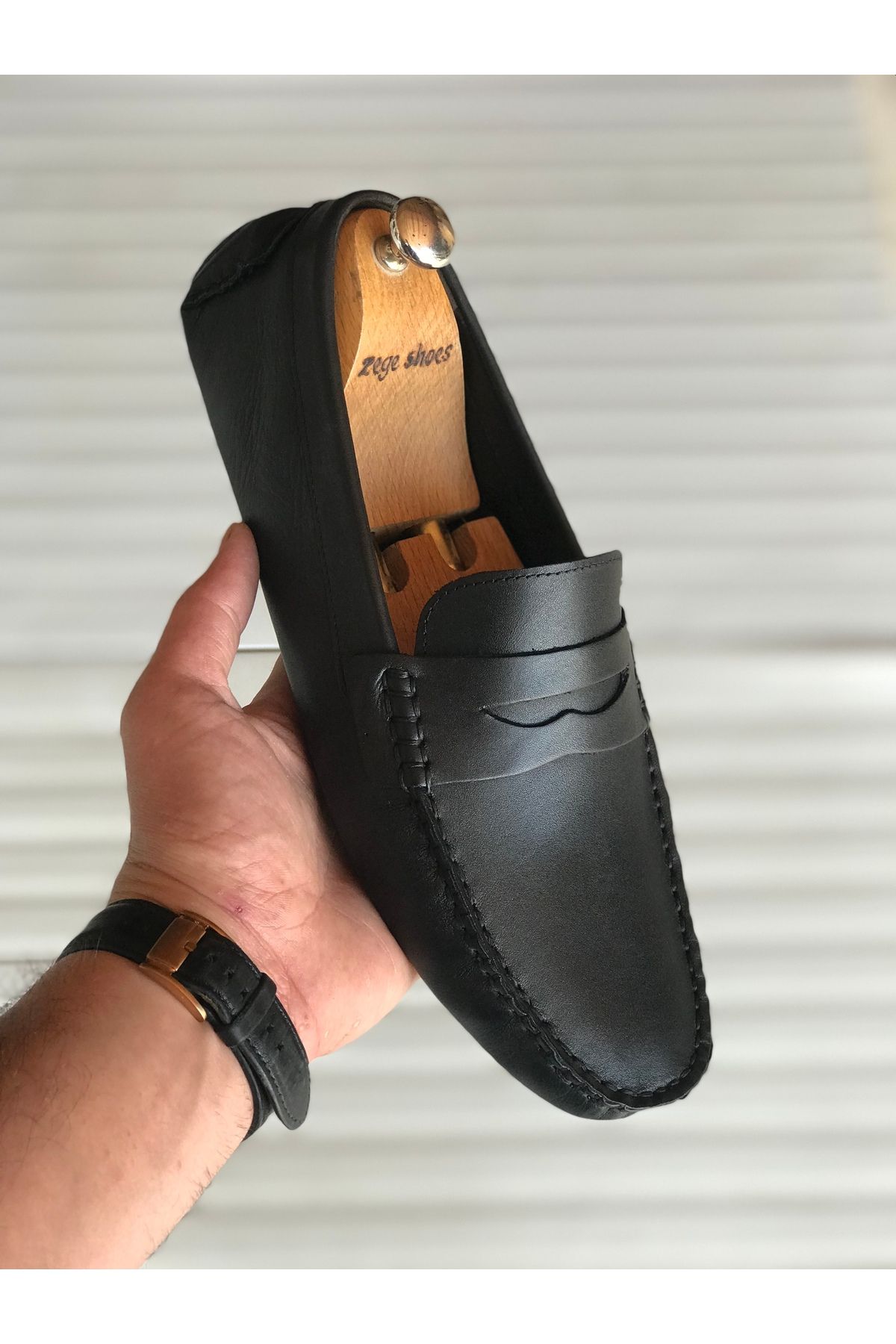 Zegeshoes Yeni Sezon  Deri Günlük Loafer Geçme Rok