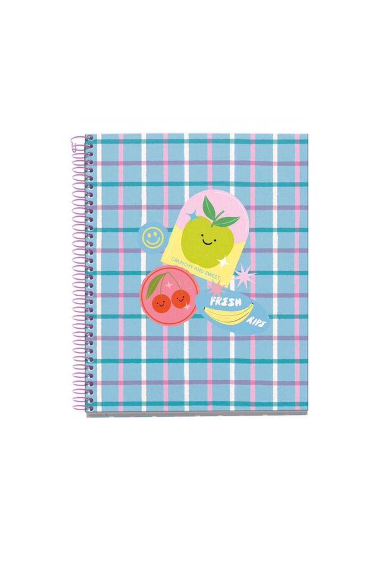 Unmeiprojects Miquelrius A5 Kareli Telli Defter ve Sticker Seti Happy Fruits