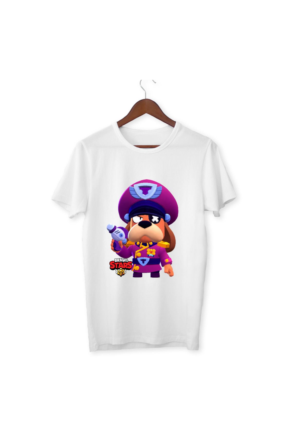 ALPŞAN TİCARET Brawl Stars Ruffs Çocuk Yetişkin Beyaz T-shirt Ruffs Brawl Stars Unisex Çocuk Tişört