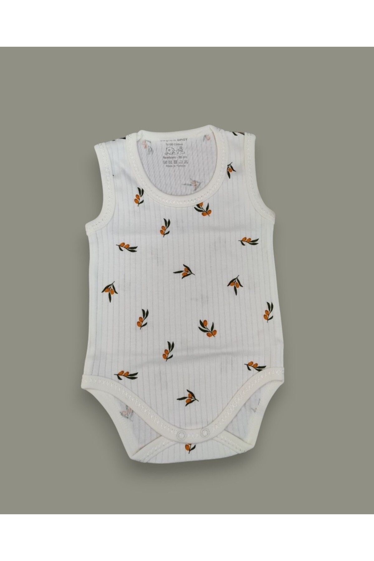 MINNOOSH BABY Desenli Çıtçıtlı Üçlü %100 Organik Pamuklu Bebek Zıbın