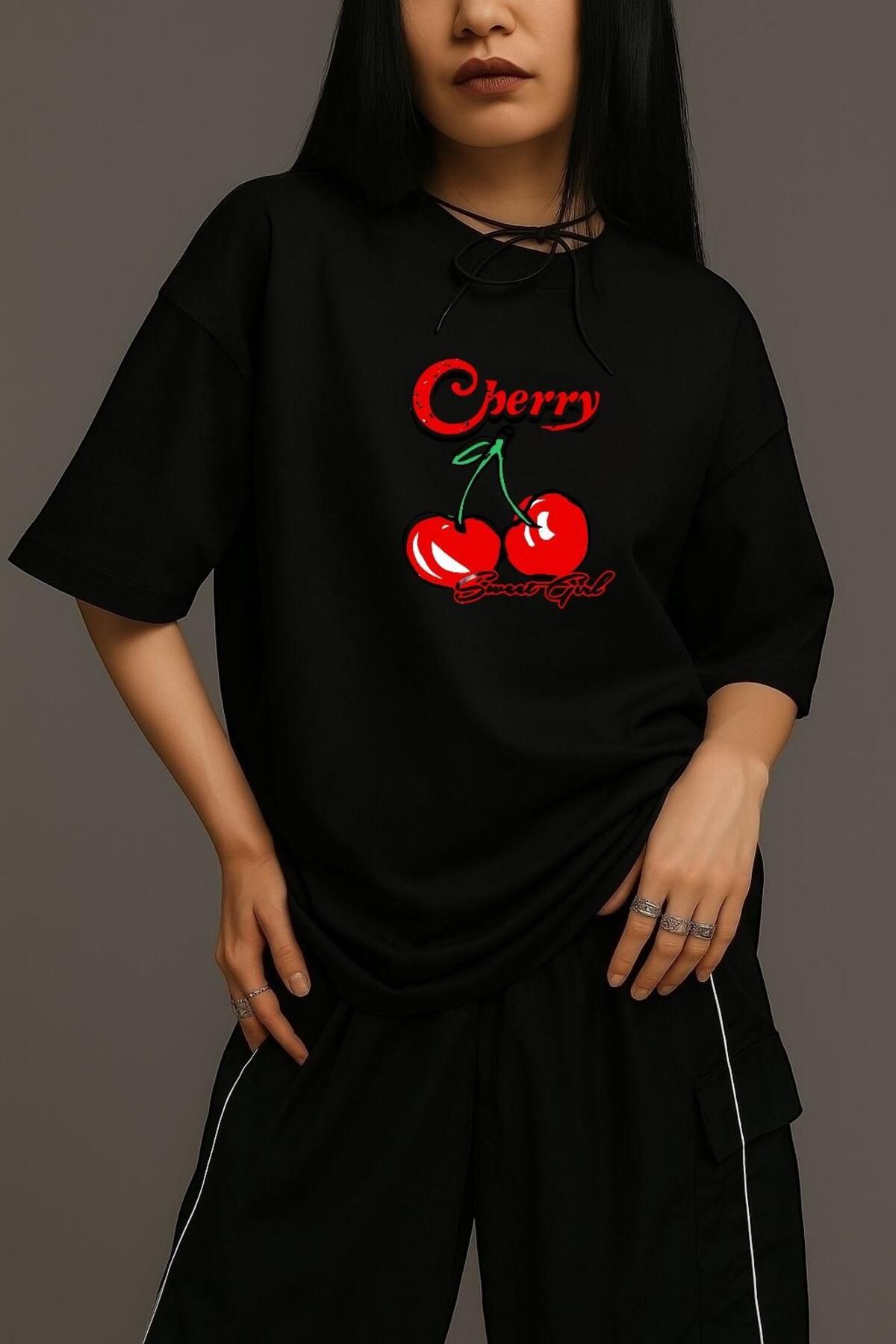 DM DOLCE MORE CHERRY SWEAT GİL OVERSİZE TİŞÖRT