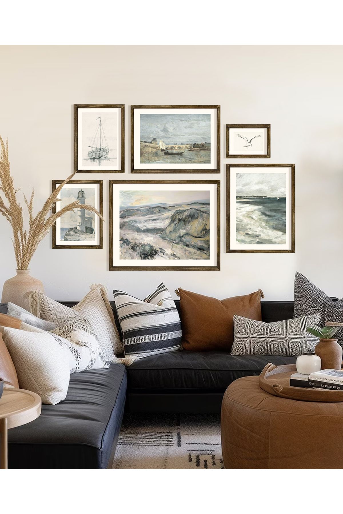Vetro Design Deniz ve Doğa Çerçeveli Tablo Set